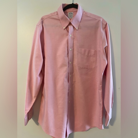 Brooks Brothers Shirt Mens L 16-34 Pink Slim Fit Original  😍 - Picture 1 of 8